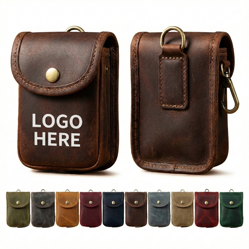 Classic Leather Belt-Slide Pouch