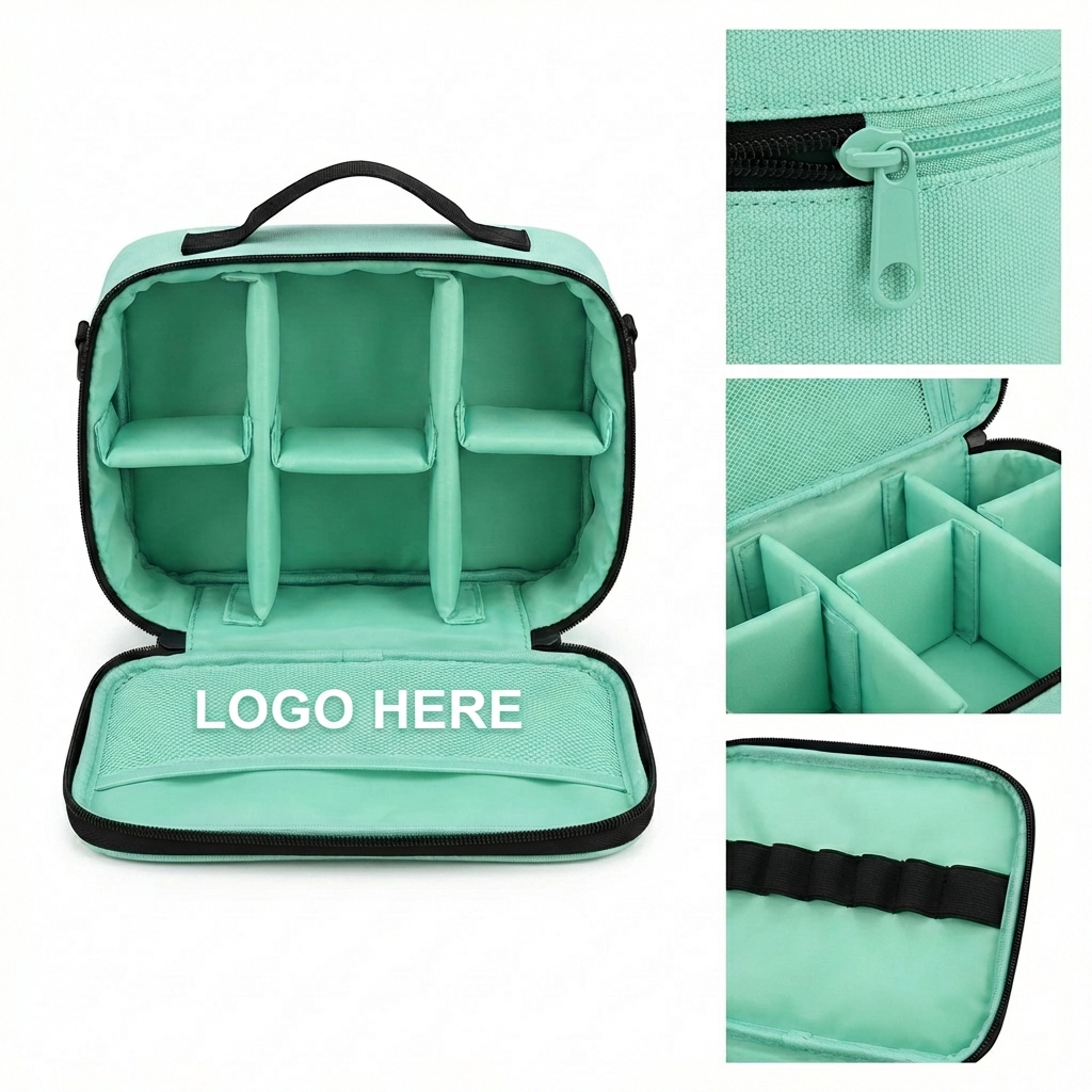 On-The-Go Beauty Tidy: Modular Case with Dedicated Brush Slots